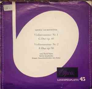 Ludwig van Beethoven ; Lukas David, Berliner Symphoniker, Generalmusikdirek ...