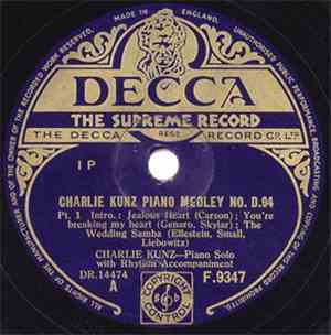 Charlie Kunz - Charlie Kunz Piano Medley No. D.94