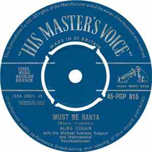 Alma Cogan - Must Be Santa / Just Couldn't Resist Her With Her Pocket Trans ...