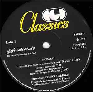 Wolfgang Amadeus Mozart / Maxence Larrieu / Ensemble Instrumental De France ...