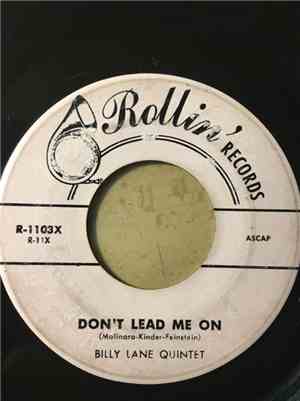 Billy Lane Quintet - Don't Lead Me On / The New Night Train