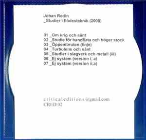 Johan Redin - Studier I Flödesteknik