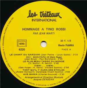 Jean Marti - Hommage A Tino Rossi
