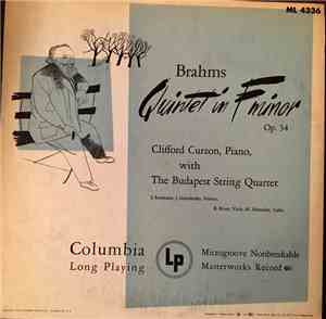 Johannes Brahms, Clifford Curzon, The Budapest String Quartet - Quintet In  ...