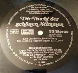 Various - Die Nacht Der Schönen Stimmen