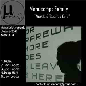 Various - Manuscript Family - Words & Sounds One
