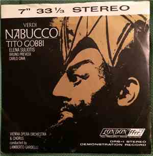Tito Gobbi, Elena Souliotis, Bruno Prevedi, Carlo Cava, The Chorus & Orchestra Of The Vienna State Opera - Nabucco