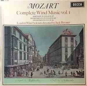 Mozart, London Wind Soloists Directed By Jack Brymer - Complete Wind Music Vol. I