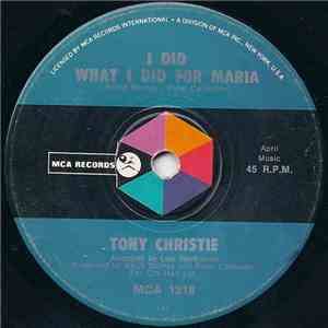Tony Christie - I Did What I Did For Maria