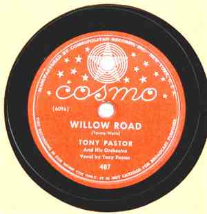 Tony Pastor And His Orchestra - Willow Road/Under The Willow Tree