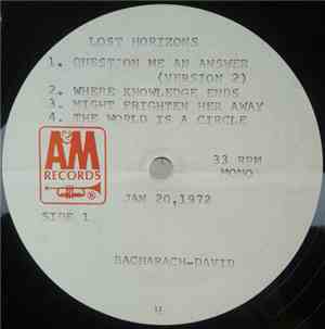 Burt Bacharach, Hal David - Lost Horizons