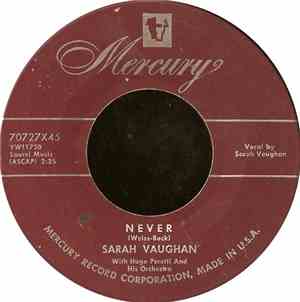 Sarah Vaughan - Never / C'Est La Vie