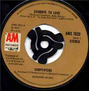 Carpenters - Goodbye To Love