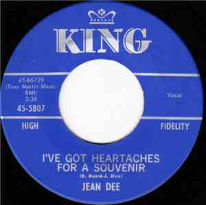 Jean Dee - I've Got Heartaches For A Souvenir