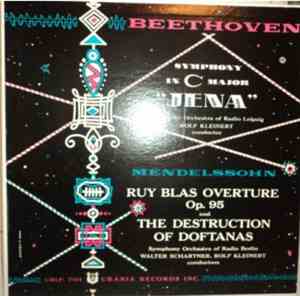 Beethoven, Mendelssohn, Walter Schartner, Rolf Kleinert - Symphony In C Maj ...