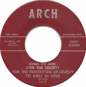 Cody Sisters - (Come On And) Join The Society For The Prevention Of Cruelty ...
