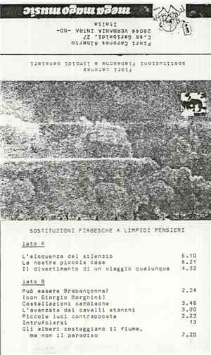 Alberto Fiori Carones - Sostituzioni Fiabesche A Limpidi Pensieri