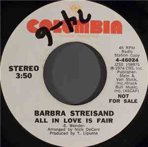 Barbra Streisand - All In Love Is Fair