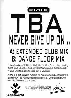 TBA  - Never Give Up On
