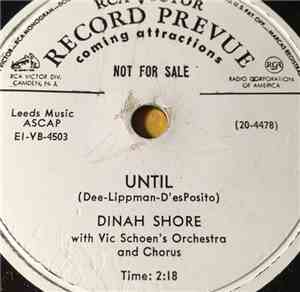 Dinah Shore - Until / Take Me Home