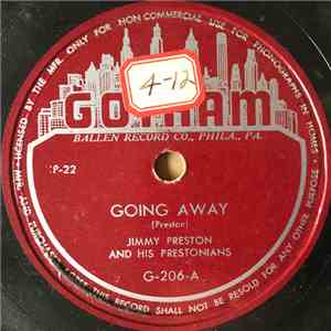 Jimmy Preston And His Prestonians - Going Away / Credit Blues