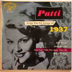 Patti Page - Sings The Hit Songs Of 1937