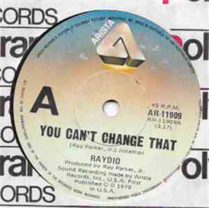 Raydio - You Can't Change That