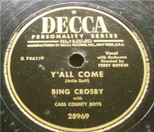 Bing Crosby With Cass County Boys / Bing Crosby With Jud Conlon's Rhythmair ...