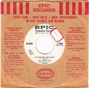 Roy Hamilton  - It's Never Too Late / Somewhere Along The Way
