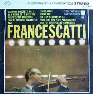 Zino Francescatti Violin - Eugene Ormandy Conducts The Philadelphia Orchest ...