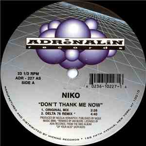 Niko - Don't Thank Me Now