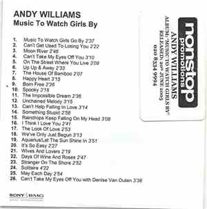 Andy Williams - Music To Watch Girls By