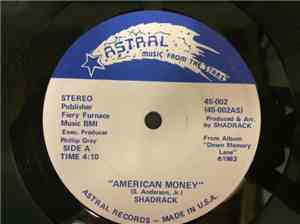 Shadrack - American Money / Memory Lane