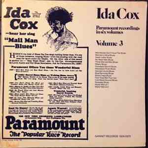 Ida Cox -  Paramount Recordings In Six Volumes Volume 3