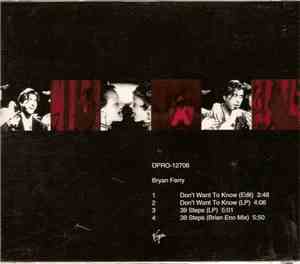 Bryan Ferry - Don't Want To Know