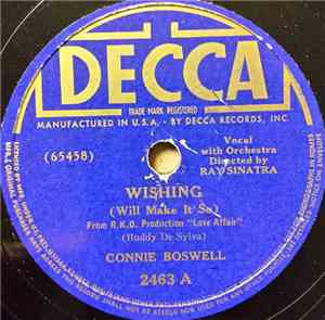 Connie Boswell - Wishing (Will Make It So) / You've Got Me Crying Again