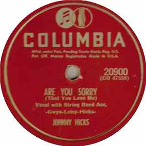 Johnny Hicks - Are You Sorry / Rainy Night Blues