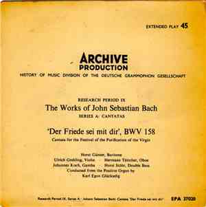 Johann Sebastian Bach - 'Die Friede Sei Mit Dir' BWV 158 - Cantata For The  ...