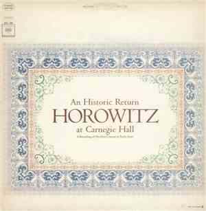 Horowitz - Horowitz At Carnegie Hall (An Historic Return)