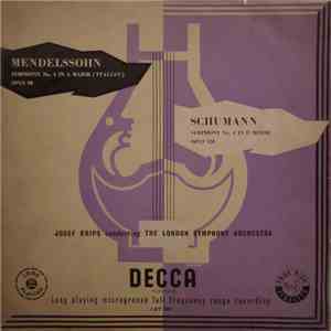 Mendelssohn, Schumann - Josef Krips Conducting The The London Symphony Orch ...