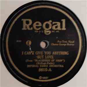 Imperial Dance Orchestra / Missouri Jazz Band - I Can't Give You Anything B ...