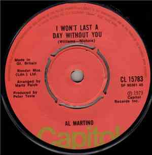 Al Martino - I Won't Last A Day Without You
