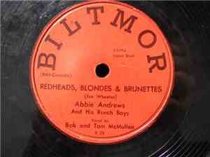 Abbie Andrews And His Ranch Boys - Redheads, Blondes & Brunettes / Orange B ...