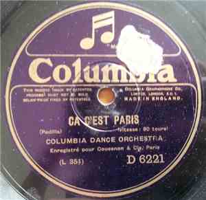 Columbia Dance Orchestra - Ca C'Est Paris / Lina