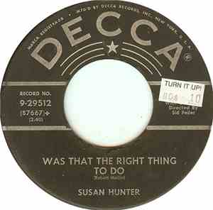 Susan Hunter - Was That The Right Thing To Do