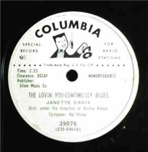 Janette Davis - The Lovin'-You-Continu'lly Blues / Long Before I Knew You