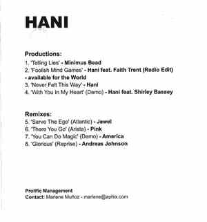 Hani - Productions / Remixes