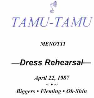 Menotti - Biggers, Fleming, Ok-Shin - Tamu-Tamu