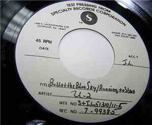 U2 - Bullet The Blue Sky