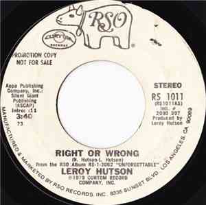 Leroy Hutson - Right Or Wrong